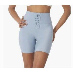 WeWoreWhat Dusty Blue Lace Up Biker Shorts‎ Size Small  Athletic Lounge Revolve